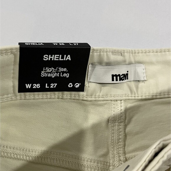 Mavi Womens Beige Sheila High Rise Straight Leg Denim Jeans Sz 26 x 27 NWT - Picture 3 of 10